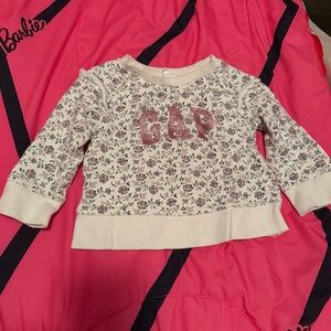 GAP Kids Floral Sweatshirt - Pink and White